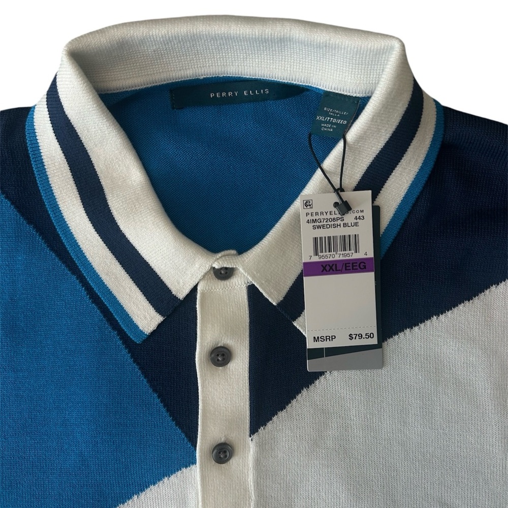 NWT PERRY ELLIS WOVEN SHORT SLEEVE SHIRT